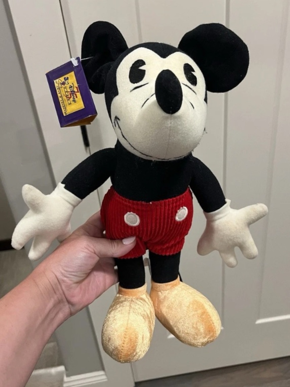 Vintage MICKEY MOUSE 14" Plush Doll WALT DISNEY 75th Anniversary